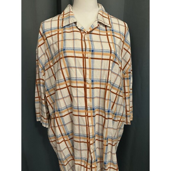 Trust Men's Button Up Shirt Short Sleeve Multicolor Plaid Size 3Xl - Picture 1 of 7